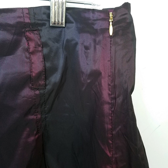 Funky Wearable Art Iridescent Hi Waist Full Skirt Fully lined Size 8 - Picture 8 of 16